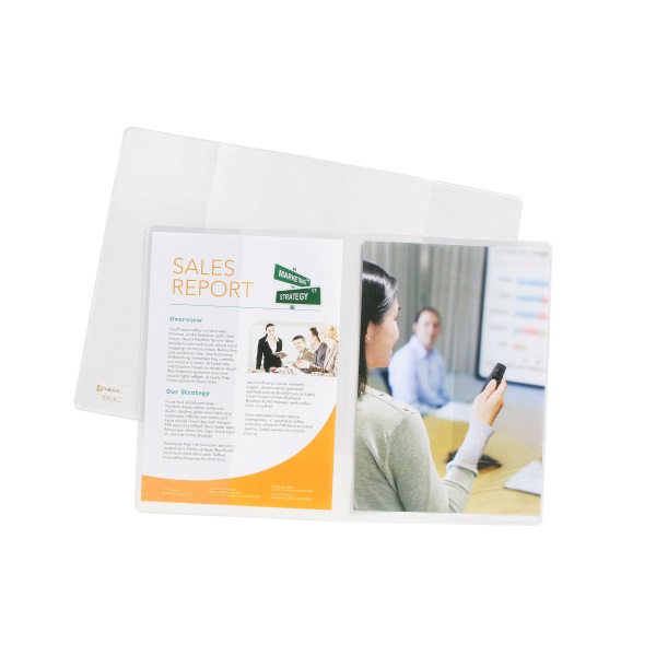 Document wallet A4 Rexel twin pocket clear 80/tw/a4